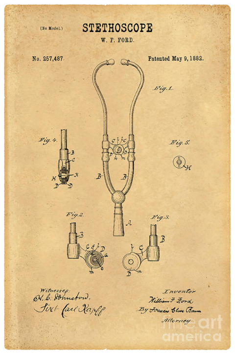 Fine Art America. “1882 Stethoscope Patent Art William Ford 3 by Nishanth Gopinathan.” Accessed October 28, 2019. https://fineartamerica.com/featured/1882-stethoscope-patent-art-william-ford-3-nishanth-gopinathan.html.